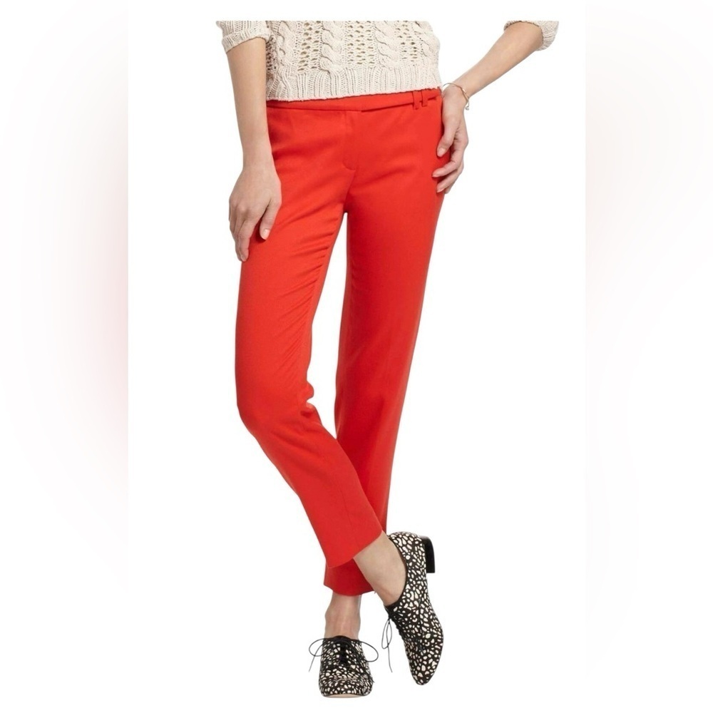 Anthropologie Leifsdottir Pop Slims  Straight Leg Ankle Career Trouser Pant SZ 2